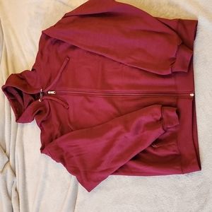 Maroon Zip Up Hoodie 2xl